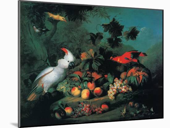 Fruit and Birds-Jakob Bogdany-Mounted Art Print