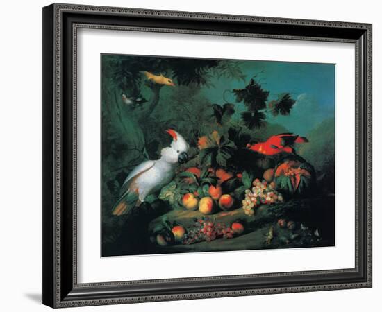 Fruit and Birds-Jakob Bogdany-Framed Art Print