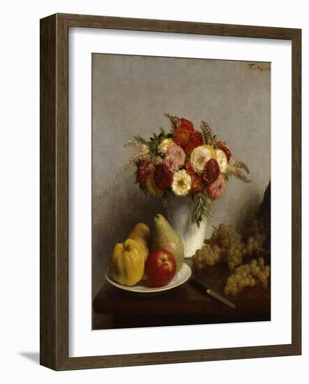 'Fruit and Flowers', 1865.  Artist: Henri Fantin-Latour-Henri Fantin-Latour-Framed Giclee Print