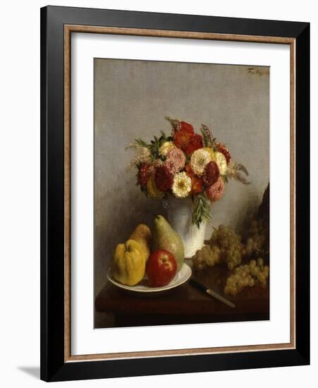 'Fruit and Flowers', 1865.  Artist: Henri Fantin-Latour-Henri Fantin-Latour-Framed Giclee Print