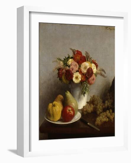 'Fruit and Flowers', 1865.  Artist: Henri Fantin-Latour-Henri Fantin-Latour-Framed Giclee Print