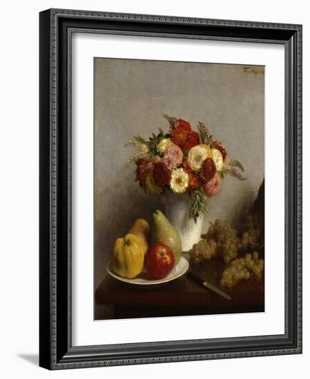 'Fruit and Flowers', 1865.  Artist: Henri Fantin-Latour-Henri Fantin-Latour-Framed Giclee Print