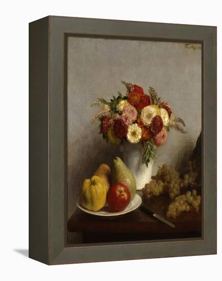 'Fruit and Flowers', 1865.  Artist: Henri Fantin-Latour-Henri Fantin-Latour-Framed Premier Image Canvas