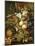 Fruit and Flowers on Marble Ledges, 1812-Jacobus Linthorst-Mounted Giclee Print