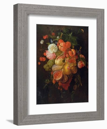 Fruit and Flowers-Jan Davidsz. de Heem-Framed Premium Giclee Print