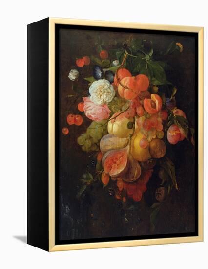 Fruit and Flowers-Jan Davidsz. de Heem-Framed Premier Image Canvas