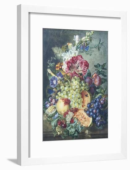 Fruit and Flowers-Gerrit Jan Van Leeuwen-Framed Giclee Print