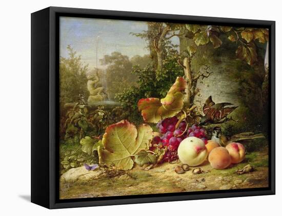 Fruit and Sparrows, 1863-Johann Wilhelm Preyer-Framed Premier Image Canvas