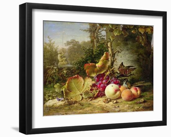 Fruit and Sparrows, 1863-Johann Wilhelm Preyer-Framed Giclee Print