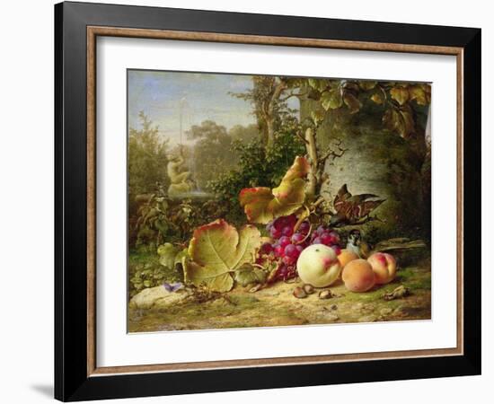 Fruit and Sparrows, 1863-Johann Wilhelm Preyer-Framed Giclee Print