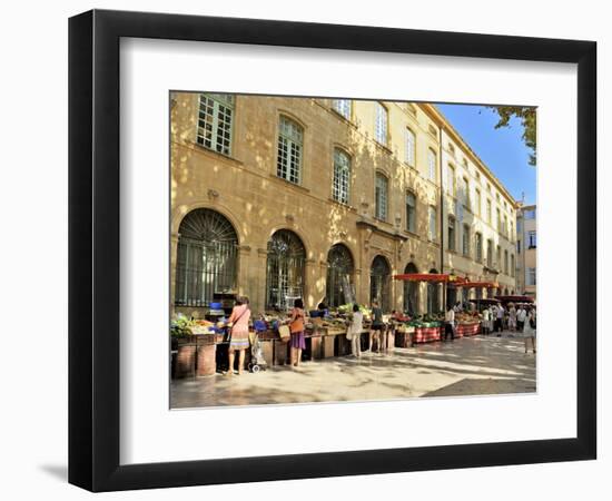 Fruit and Vegetable Market, Aix-En-Provence, Bouches-Du-Rhone, Provence, France, Europe-Peter Richardson-Framed Photographic Print