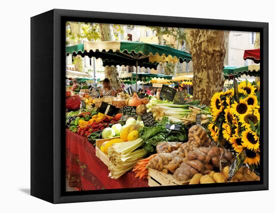 Fruit and Vegetable Market, Aix-En-Provence, Bouches-Du-Rhone, Provence, France, Europe-Peter Richardson-Framed Premier Image Canvas