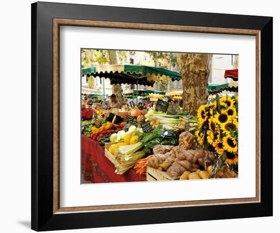 Fruit and Vegetable Market, Aix-En-Provence, Bouches-Du-Rhone, Provence, France, Europe-Peter Richardson-Framed Photographic Print