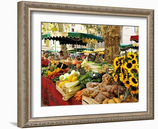 Fruit and Vegetable Market, Aix-En-Provence, Bouches-Du-Rhone, Provence, France, Europe-Peter Richardson-Framed Photographic Print