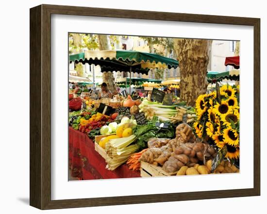 Fruit and Vegetable Market, Aix-En-Provence, Bouches-Du-Rhone, Provence, France, Europe-Peter Richardson-Framed Photographic Print