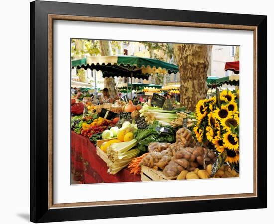 Fruit and Vegetable Market, Aix-En-Provence, Bouches-Du-Rhone, Provence, France, Europe-Peter Richardson-Framed Photographic Print