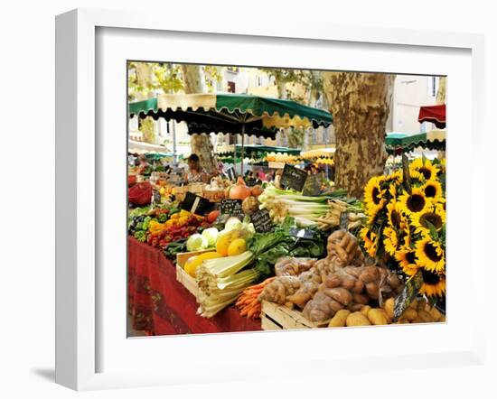 Fruit and Vegetable Market, Aix-En-Provence, Bouches-Du-Rhone, Provence, France, Europe-Peter Richardson-Framed Photographic Print