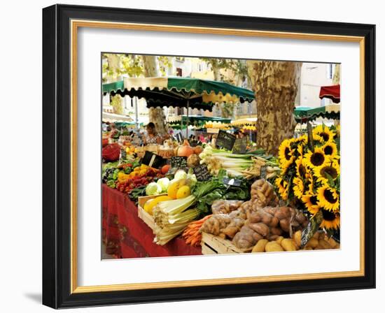 Fruit and Vegetable Market, Aix-En-Provence, Bouches-Du-Rhone, Provence, France, Europe-Peter Richardson-Framed Photographic Print