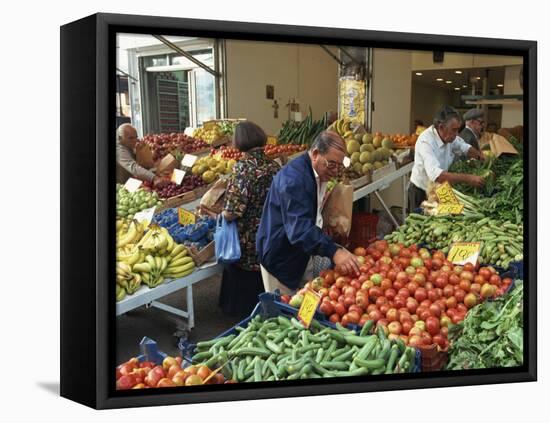 Fruit and Vegetable Market, Piraeus, Athens, Greece, Europe-Thouvenin Guy-Framed Premier Image Canvas