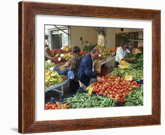 Fruit and Vegetable Market, Piraeus, Athens, Greece, Europe-Thouvenin Guy-Framed Photographic Print