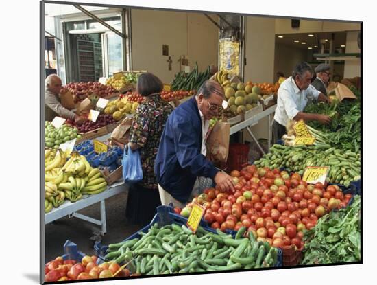 Fruit and Vegetable Market, Piraeus, Athens, Greece, Europe-Thouvenin Guy-Mounted Photographic Print