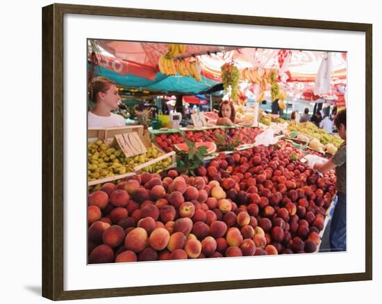 Fruit and Vegetable Market, Pula, Istria Coast, Croatia-Christian Kober-Framed Photographic Print