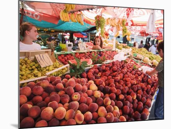 Fruit and Vegetable Market, Pula, Istria Coast, Croatia-Christian Kober-Mounted Photographic Print