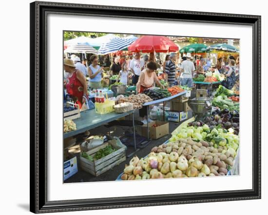 Fruit and Vegetable Market, Split, Dalmatia Coast, Croatia-Christian Kober-Framed Photographic Print