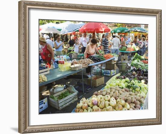 Fruit and Vegetable Market, Split, Dalmatia Coast, Croatia-Christian Kober-Framed Photographic Print