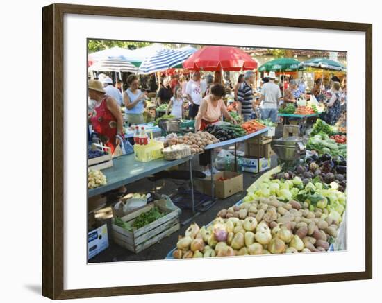 Fruit and Vegetable Market, Split, Dalmatia Coast, Croatia-Christian Kober-Framed Photographic Print