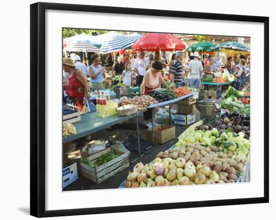 Fruit and Vegetable Market, Split, Dalmatia Coast, Croatia-Christian Kober-Framed Photographic Print