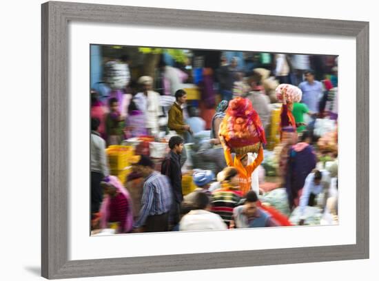 Fruit and Vegetable Market, Udaipur, Rajasthan, India-Peter Adams-Framed Photographic Print