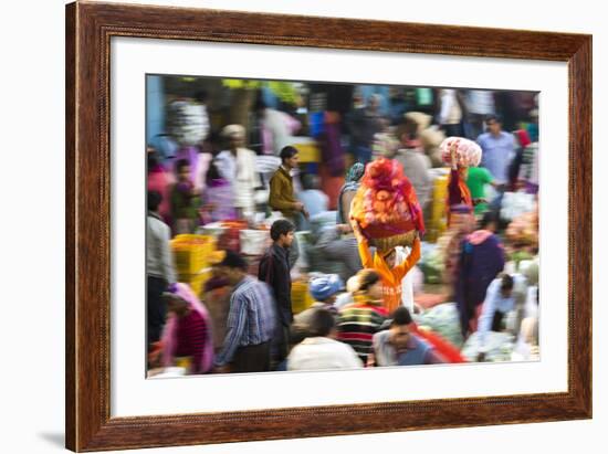 Fruit and Vegetable Market, Udaipur, Rajasthan, India-Peter Adams-Framed Photographic Print