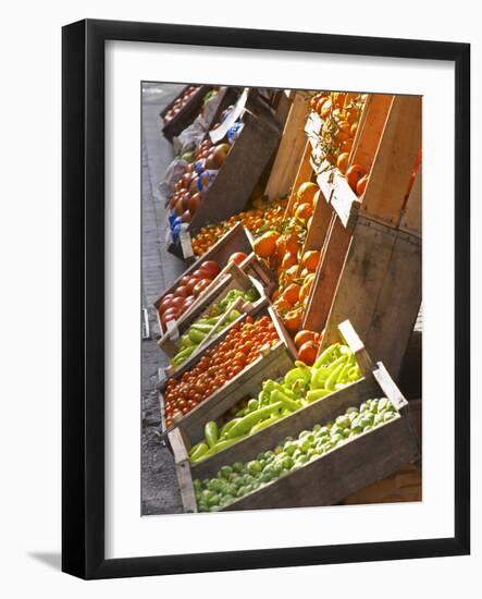 Fruit and Vegetable Shop in Wooden Crates, Montevideo, Uruguay-Per Karlsson-Framed Photographic Print