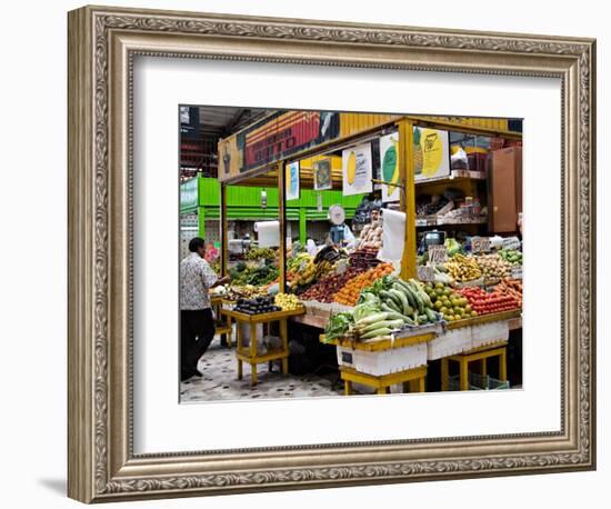 Fruit and Vegetable Stand in the Central Market, Mazatlan, Mexico-Charles Sleicher-Framed Photographic Print