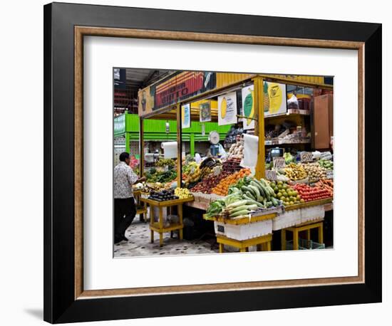 Fruit and Vegetable Stand in the Central Market, Mazatlan, Mexico-Charles Sleicher-Framed Photographic Print