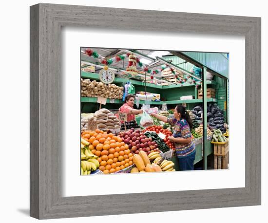 Fruit and Vegetable Stand in the Central Market, Mazatlan, Mexico-Charles Sleicher-Framed Photographic Print