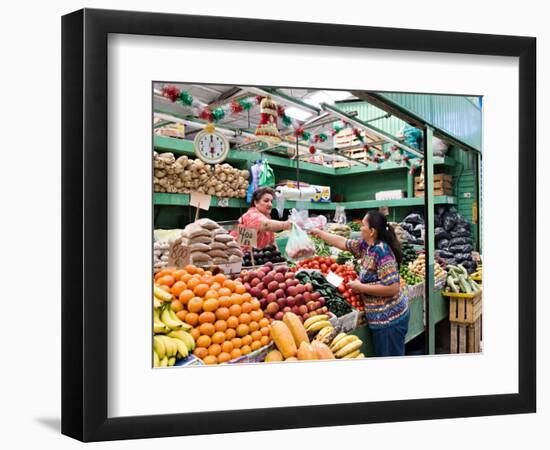 Fruit and Vegetable Stand in the Central Market, Mazatlan, Mexico-Charles Sleicher-Framed Photographic Print