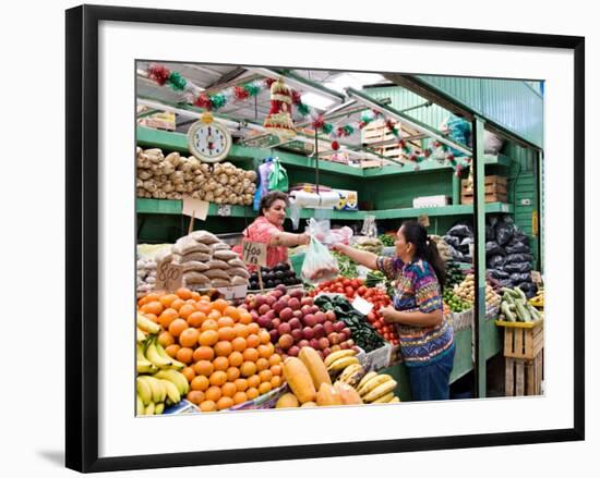 Fruit and Vegetable Stand in the Central Market, Mazatlan, Mexico-Charles Sleicher-Framed Photographic Print