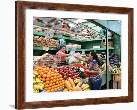 Fruit and Vegetable Stand in the Central Market, Mazatlan, Mexico-Charles Sleicher-Framed Photographic Print