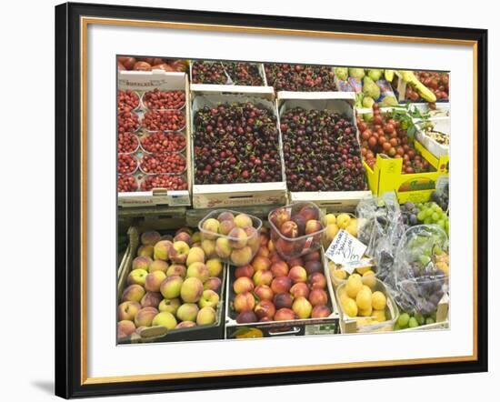 Fruit and Vegetables for Sale at Market, Florence, Tuscany, Italy-Rob Tilley-Framed Photographic Print