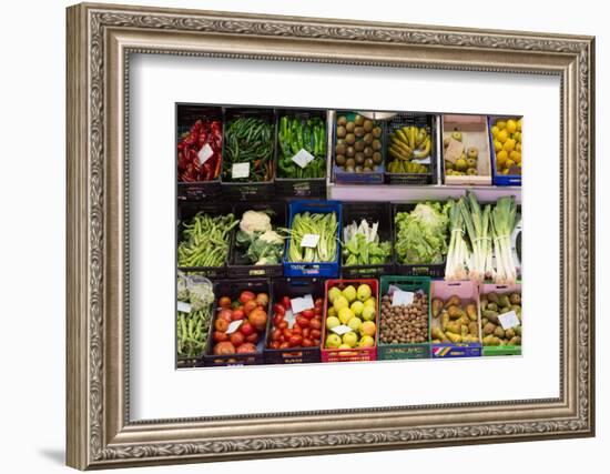 Fruit and Vegetables for Sale in Logrono Covered Market, La Rioja, Spain, Europe-Martin Child-Framed Photographic Print