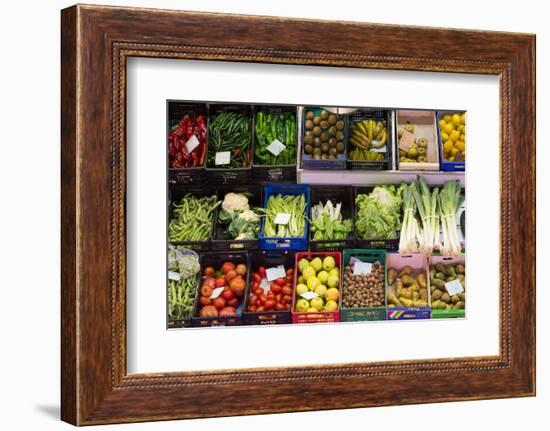 Fruit and Vegetables for Sale in Logrono Covered Market, La Rioja, Spain, Europe-Martin Child-Framed Photographic Print