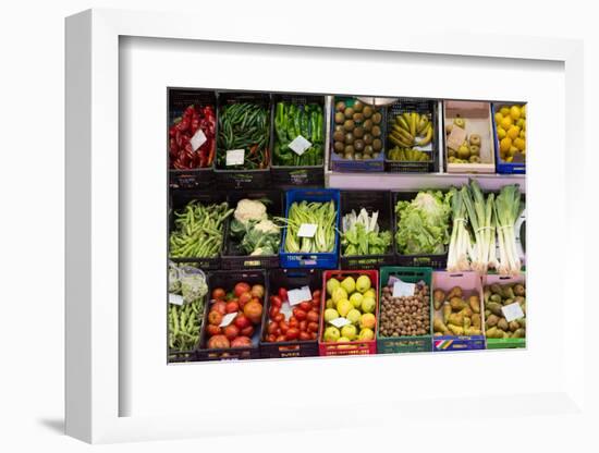 Fruit and Vegetables for Sale in Logrono Covered Market, La Rioja, Spain, Europe-Martin Child-Framed Photographic Print