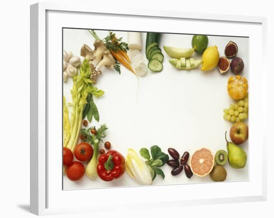 Fruit and Vegetables Forming a Frame-Walter Cimbal-Framed Photographic Print