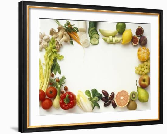 Fruit and Vegetables Forming a Frame-Walter Cimbal-Framed Photographic Print