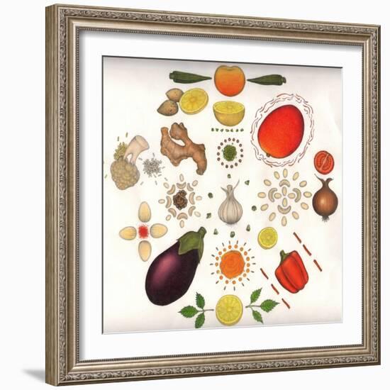 Fruit and Vegetables-Wayne Anderson-Framed Giclee Print