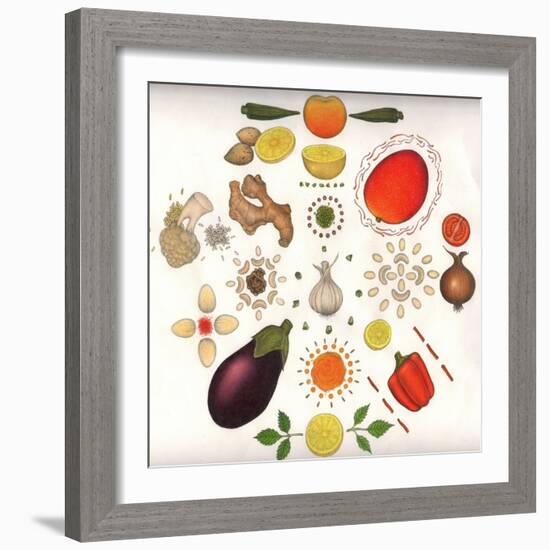 Fruit and Vegetables-Wayne Anderson-Framed Giclee Print