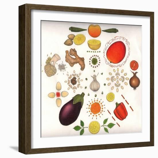 Fruit and Vegetables-Wayne Anderson-Framed Giclee Print