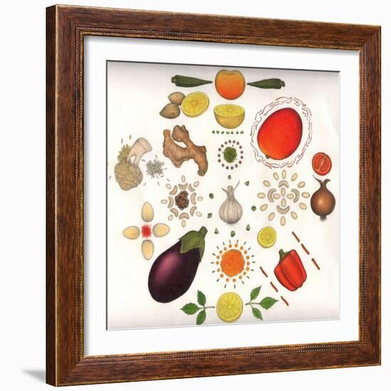 Fruit and Vegetables-Wayne Anderson-Framed Giclee Print